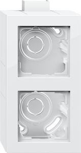 Gira E2 opbouwrand 2-voudig zuiverwit glanzend 106229 met adapter CS25 en P25