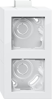 Gira E2 opbouwrand 2-voudig zuiverwit glanzend 106229 met adapter CS25 en P25