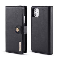 Dg. MING Crazy Horse textuur Flip afneembare magnetische lederen draagtas met houder & kaartsleuven & portemonnee voor iPhone 11 (zwart)