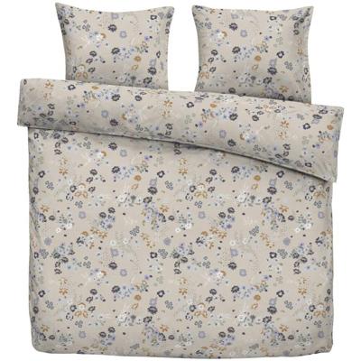 Leen Bakker - Dekbedovertrek Jinte - Zand/blauw - 240x220 Cm - Polyester - Blauw#Beige