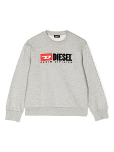 Diesel Kids sweat en coton à logo imprimé - Gris