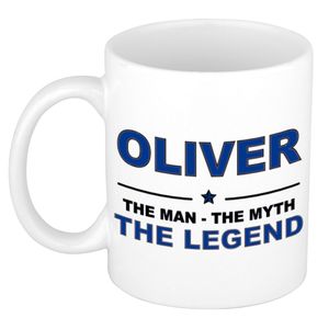 Oliver The man, The myth the legend cadeau koffie mok / thee beker 300 ml   -