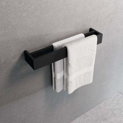 Novellini Frame Dubbele Handdoekhouder 45x10x6 cm Mat Zwart Novellini Frame Dubbele Handdoekhouder 45x10x6 cm Mat Zwart