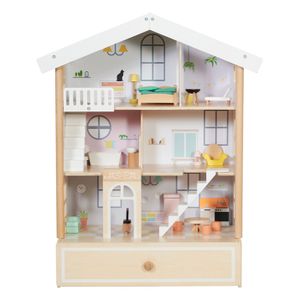Classic World world happy villa houten poppenhuis, 28dlg.