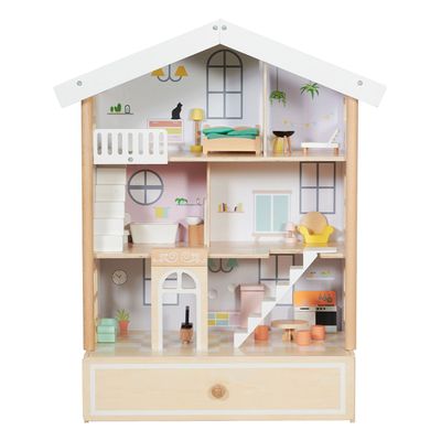 Classic World world happy villa houten poppenhuis, 28dlg.