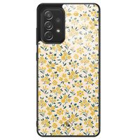 Samsung Galaxy A52s glazen hardcase - Yellow garden