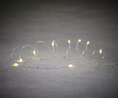 Luca Lighting LED kerstverlichting zilverdraad 20 lampjes 2m, warm wit
