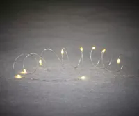 Luca Lighting LED kerstverlichting zilverdraad 20 lampjes 2m, warm wit