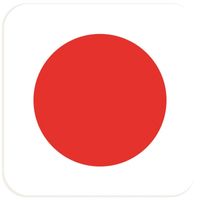 Glas viltjes met Japanse vlag 15 st - thumbnail