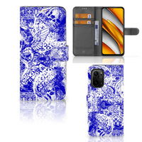 Telefoonhoesje met Naam Poco F3 | Xiaomi Mi 11i Angel Skull Blauw