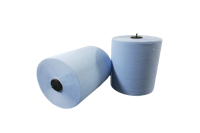 Handdoekrol Matic 2 laags 6x150 meter Ø21cm 100% cellulose blauw