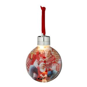 Cepewa Kerstballen - 1 stuk - DIY - foto/fotolijs - 8 cm - met verlichting