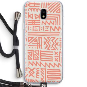 Marrakech Pink: Samsung Galaxy J3 (2017) Transparant Hoesje met koord