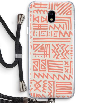 Marrakech Pink: Samsung Galaxy J3 (2017) Transparant Hoesje met koord