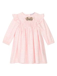 Dolce & Gabbana Kids logo-print ruffled flared dress - Rose