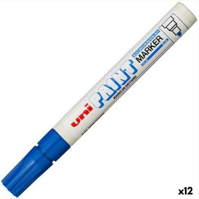 Permanente markeerstift Uni-Ball PX-20 Blauw (12 Stuks)