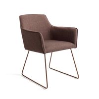 Jesper Home Eetkamerstoel 'Hofu' Slide Rose Gold, kleur Potters Clay Jesper Home Eetkamerstoel 'Hofu' Slide Rose Gold, kleur Potters Clay