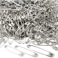 Creativ Company Veiligheidsspelden, l: 28+31+36 mm, dikte 0,7-0,8 mm, zilver, 600 stuk/ 1 doos