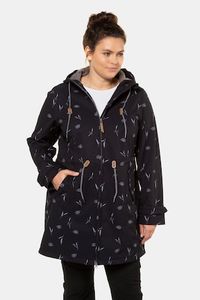 Ulla Popken Softshell jas, lang model, waterafstotend, fleecevoering - Grote Maten Ulla Popken Softshell jas, lang model, waterafstotend, fleecevoering - Grote Maten