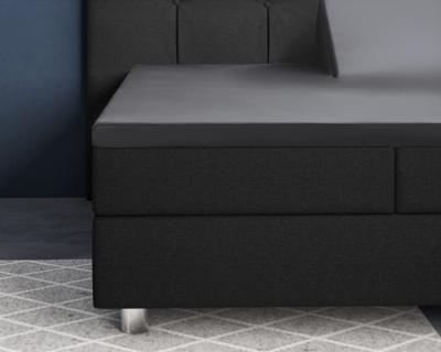 Primaviera Deluxe Splittopper Satijn Hoeslaken Antraciet 180 x 200