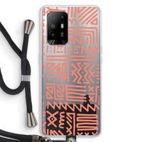 Marrakech Pink: Oppo A94 5G Transparant Hoesje met koord Marrakech Pink: Oppo A94 5G Transparant Hoesje met koord