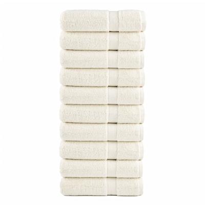 VidaXL Handdoeken solund 10 st 600 g/m² 50x100 cm crèmekleurig