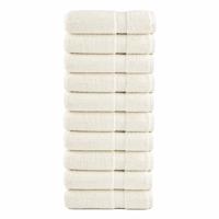 VidaXL Handdoeken solund 10 st 600 g/m² 50x100 cm crèmekleurig