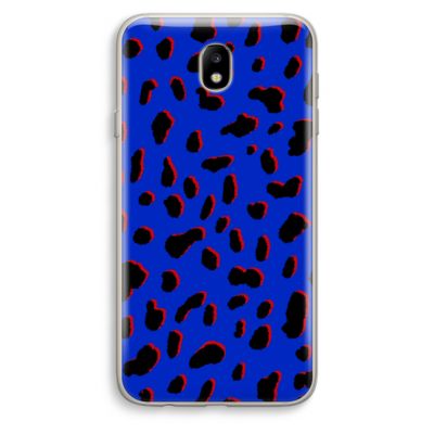 Blue Leopard: Samsung Galaxy J7 (2017) Transparant Hoesje