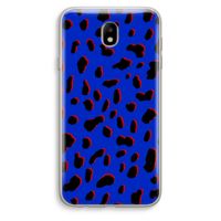 Blue Leopard: Samsung Galaxy J7 (2017) Transparant Hoesje