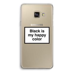 Black is my happy color: Samsung Galaxy A3 (2016) Transparant Hoesje