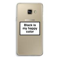 Black is my happy color: Samsung Galaxy A3 (2016) Transparant Hoesje - thumbnail