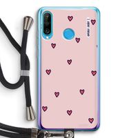 Hartjes: Huawei P30 Lite Transparant Hoesje met koord