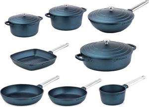 Westinghouse Pannenset Performance blauw - complete pannenset - inductie en alle andere warmtebronnen - 8 Delig