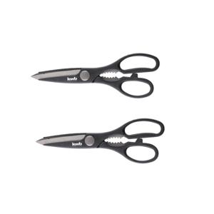 Kwb Huishoudschaar - 2x - 21,5 cm - RVS - linkshandig en rechtshandig - hobbyscharen / textielschaar