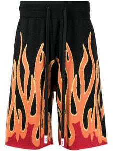 Haculla short Un In Flames en maille intarsia - Noir