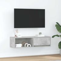 Tv-meubel 100x31x25,5 cm bewerkt hout betongrijs