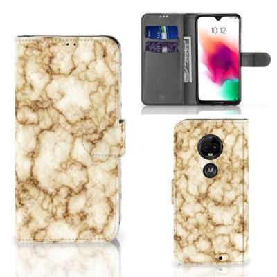 Motorola Moto G7 | G7 Plus | Bookcase | Marmer Goud