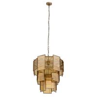 Loucas Brass lustre glazen hanglamp lagen L