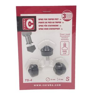 Caruba 1/4" Tripod Spike Rubber / 22mm (3 stuks)
