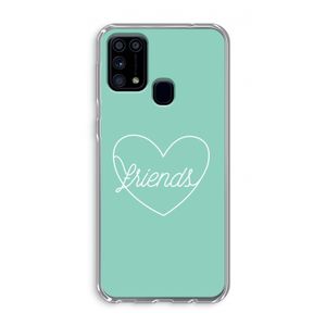 Friends heart pastel: Samsung Galaxy M31 Transparant Hoesje