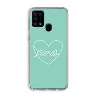 Friends heart pastel: Samsung Galaxy M31 Transparant Hoesje