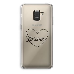 Forever heart black: Samsung Galaxy A8 (2018) Transparant Hoesje
