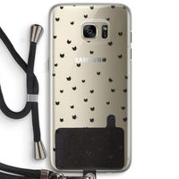 Kleine kattenkopjes: Samsung Galaxy S7 Edge Transparant Hoesje met koord