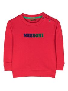 Missoni Kids sweat en coton à logo imprimé - Rouge