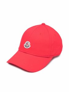 Moncler Enfant casquette à patch logo - Rouge