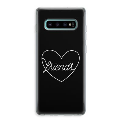 Friends heart black: Samsung Galaxy S10 Plus Transparant Hoesje