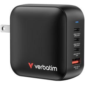 Verbatim GaN Charger 100W Universeel Zwart AC Snel opladen Binnen