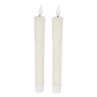 LED Kaarsen + Afstandsbediening 2 Stuks Ivoor