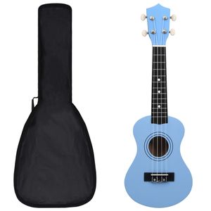 VidaXL Ukuleleset met tas voor kinderen sopraan 21&apos;&apos; blauw
