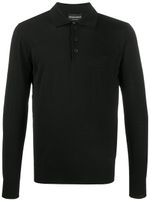 Emporio Armani polo à manches longues - Noir